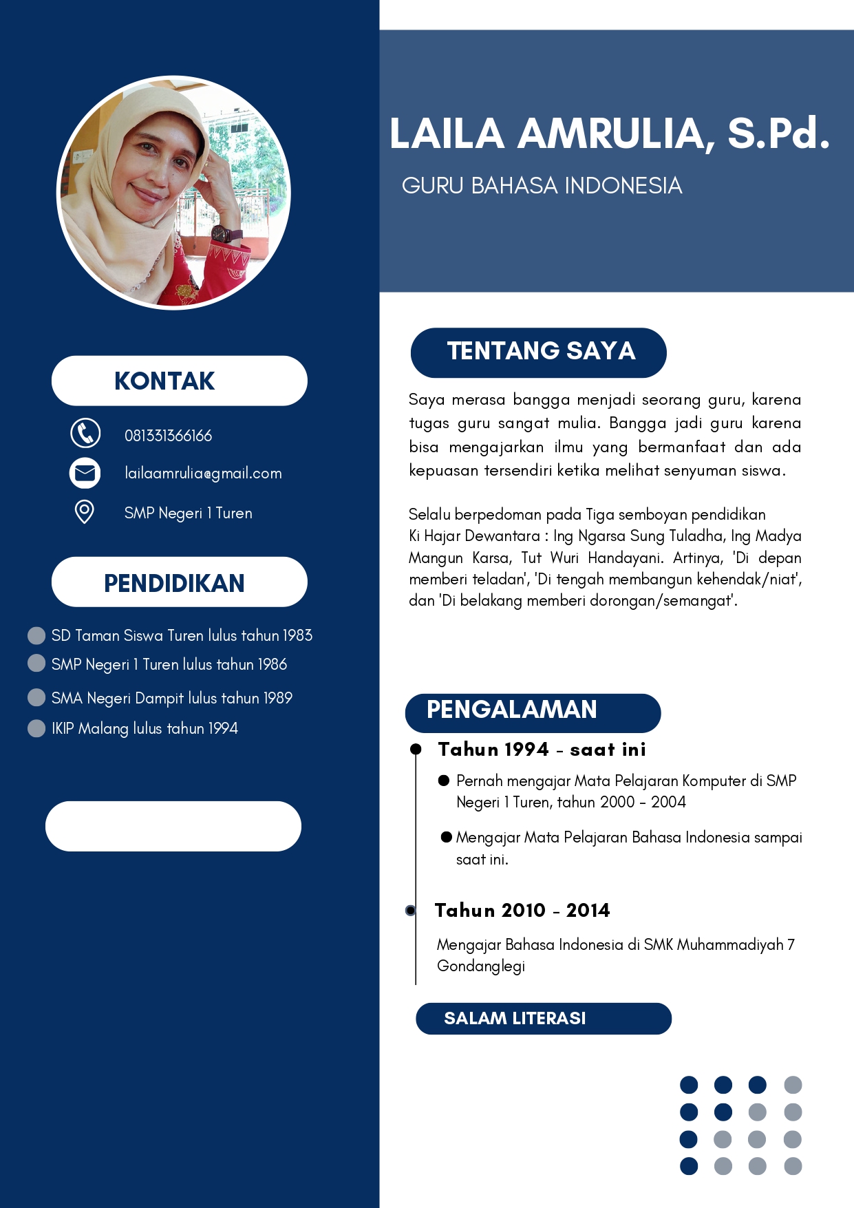 CV Laila Amrulia, S.Pd
